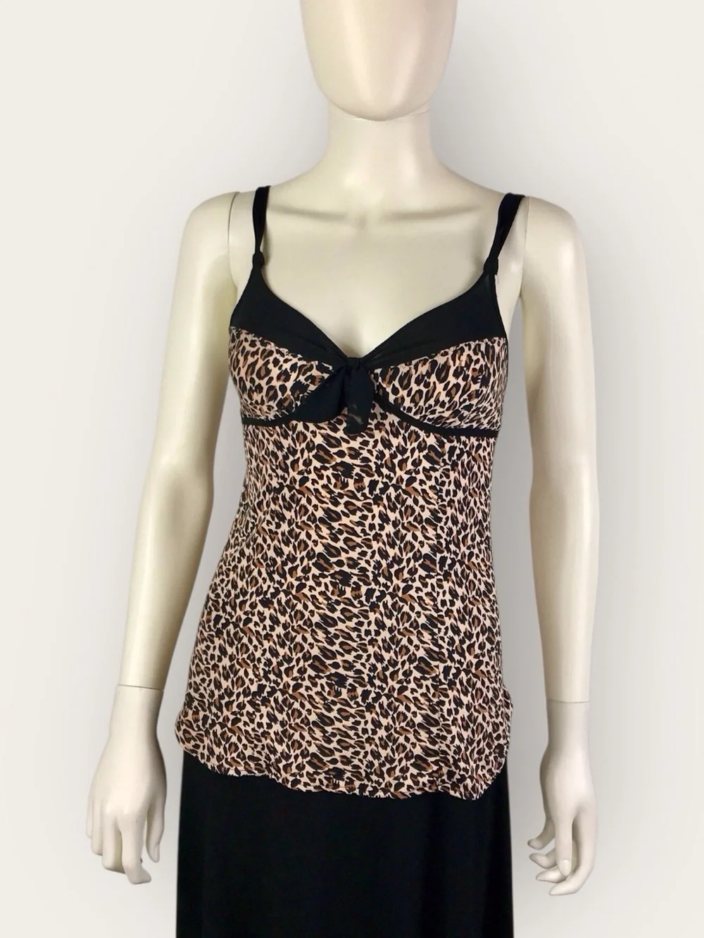 Betsey Johnson Vintage Camisole Tank Leopard-Print Y2K Design Intimates